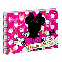 Альбом для рисования А4 20л/100 MINNIE Gold на спирали софт-тач+фольга золото YES 130448