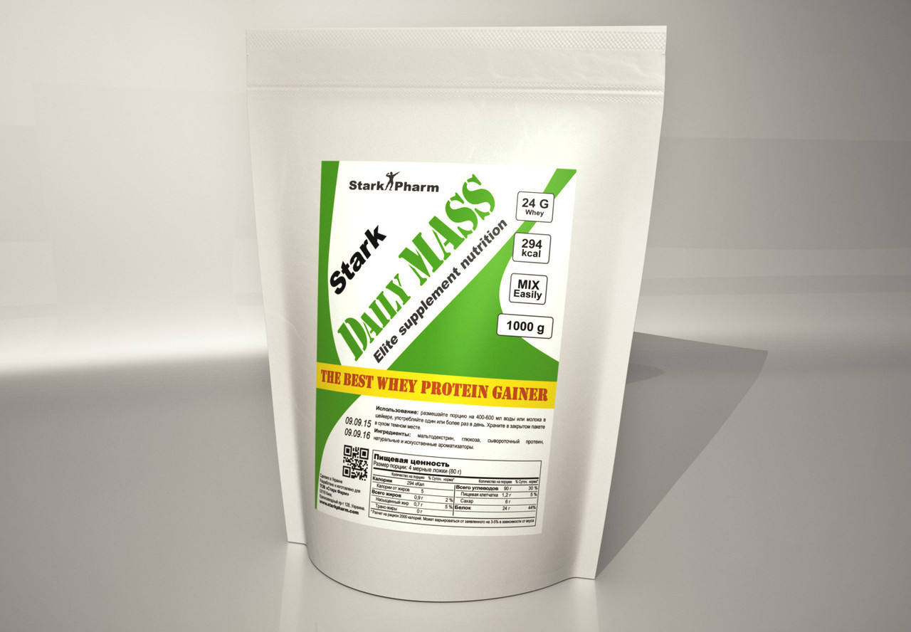 Гейнер Daily MASS WHEY 30% білка 1000 грам (ШОКОЛАД)