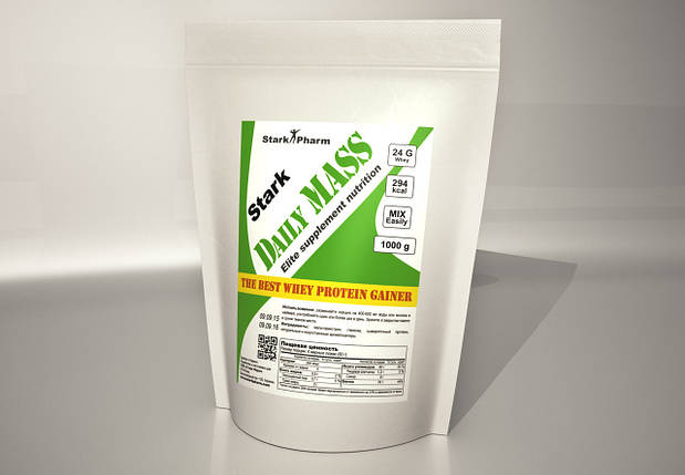 Гейнер Daily MASS WHEY 30% білка 1000 грам (ШОКОЛАД), фото 1