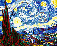 Картина по номерам 40х50 см Babylon Звездная ночь Ван Гог (MS-233)