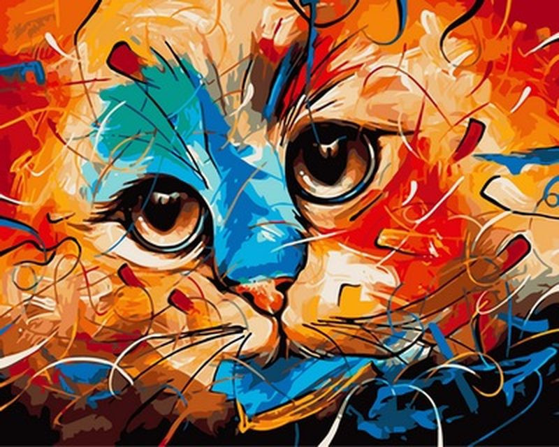 Картина за номерами 40х50 см Babylon Кішка Художник Наушад Вахід (VP 605), фото 1