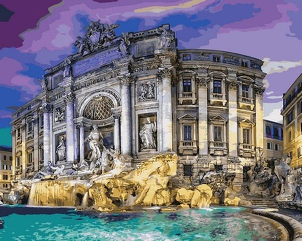 Картина за номерами 40х50 см Babylon Фонтан де Треві в Римі, Італія (VP 649)