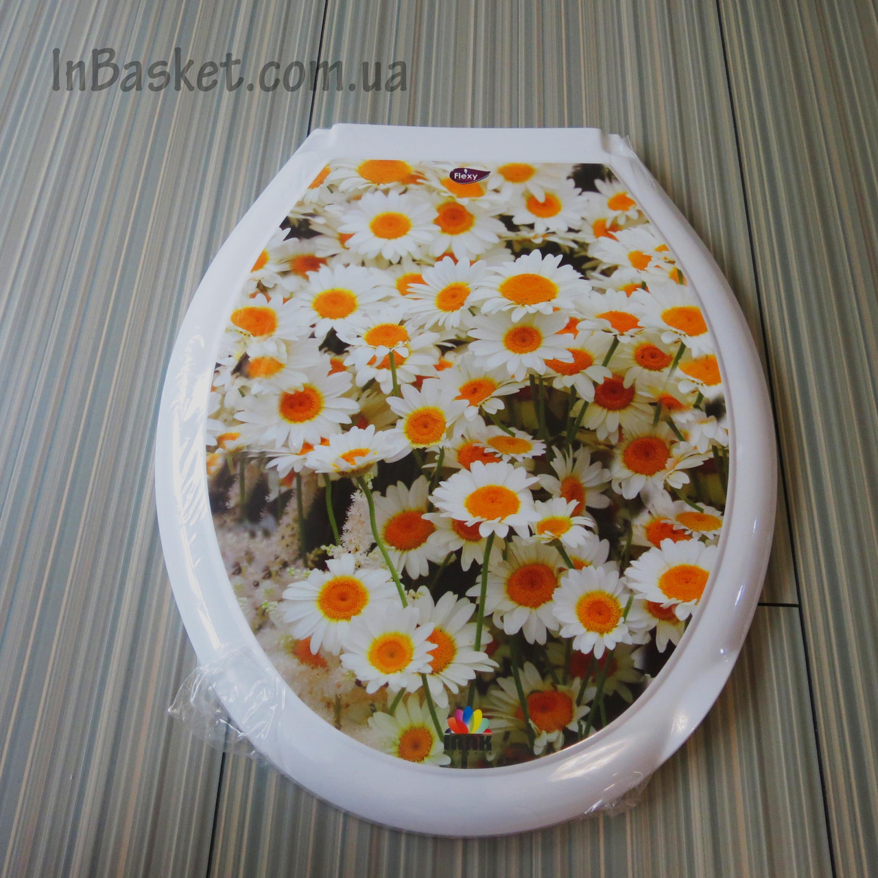 Кришка на унітаз із малюнком Ромашкове поле