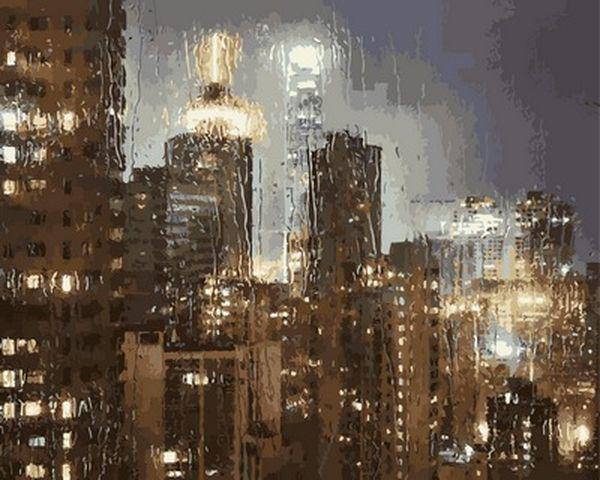 Картина за номерами 40х50 см Babylon Гонконг дощ Фотохудожник Крістофер Жакро (VP 952), фото 1