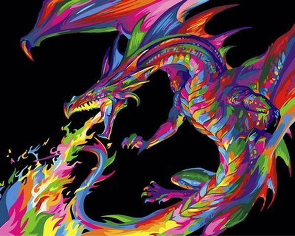 Картина за номерами 40х50 см Babylon Райдужний дракон (VP 985), фото 1