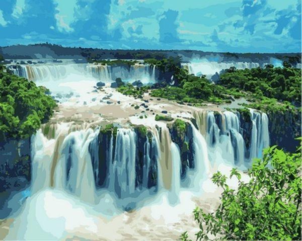 Картина за номерами 50х65 см Babylon Водоспад Ігуасу (VPS 822)