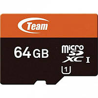 Картка пам'яті Team microSD 64 GB Class10 UHS-I (з адаптером) (TCUSDX64GUHS41)