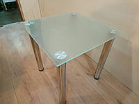 Кофейный стеклянный столик Квадро-2 матовый 60×60×50 см
