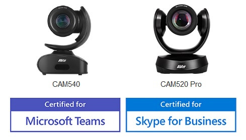 Aver CAM520 PRO і СФЬ540 сертифіковані камери для Microsot Teams і Skype or Виѕіпеѕѕот компанії Aver