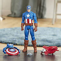 Капитан Америка запускает щит Titan Hero Series Blast Gear Captain America