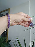 Комплект "Аметист" браслет і сережки, фото 3
