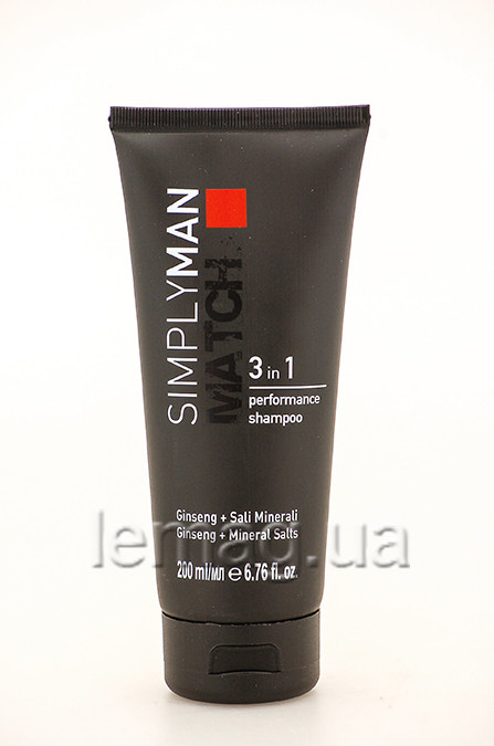 Nouvelle Simply MAN 3 in 1 Perfomance Shampoo шампунь з антибактеріальним ефектом, 200 мл