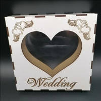 Рамка-сосуд "Wedding" для свадебной песочной церемонии.