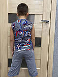 Дитяча безрукавка та бриджі з кишенями літня для хлопчика, літній комплект кольоровому хлопчику, фото 8