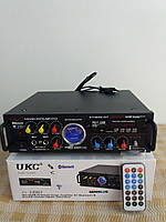 Підсилювач звуку КАРАОКЕ UKC AV-339BT від мережі 12 В