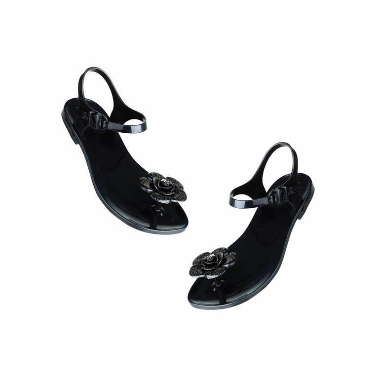 Жіночі сандалі Zhoelala 37 23,4 см чорні чорна троянда