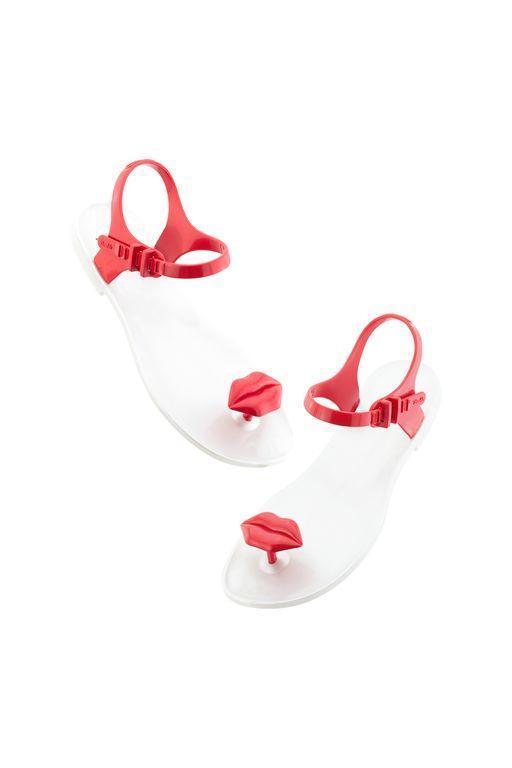 Жіночі сандалі Zhoelala 39 24,8 см білі червоні губки