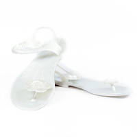 Жіночі сандалі Zhoelala 39 24,8 см білі біла троянда