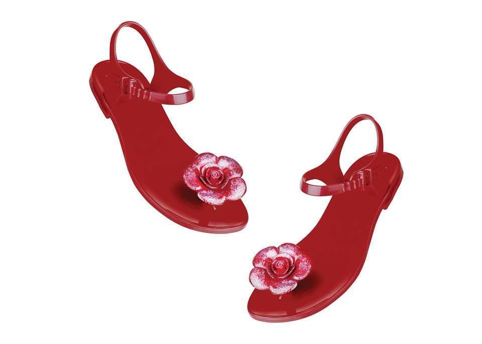 Жіночі сандалі Zhoelala 39 24,8 см червоні червона троянда