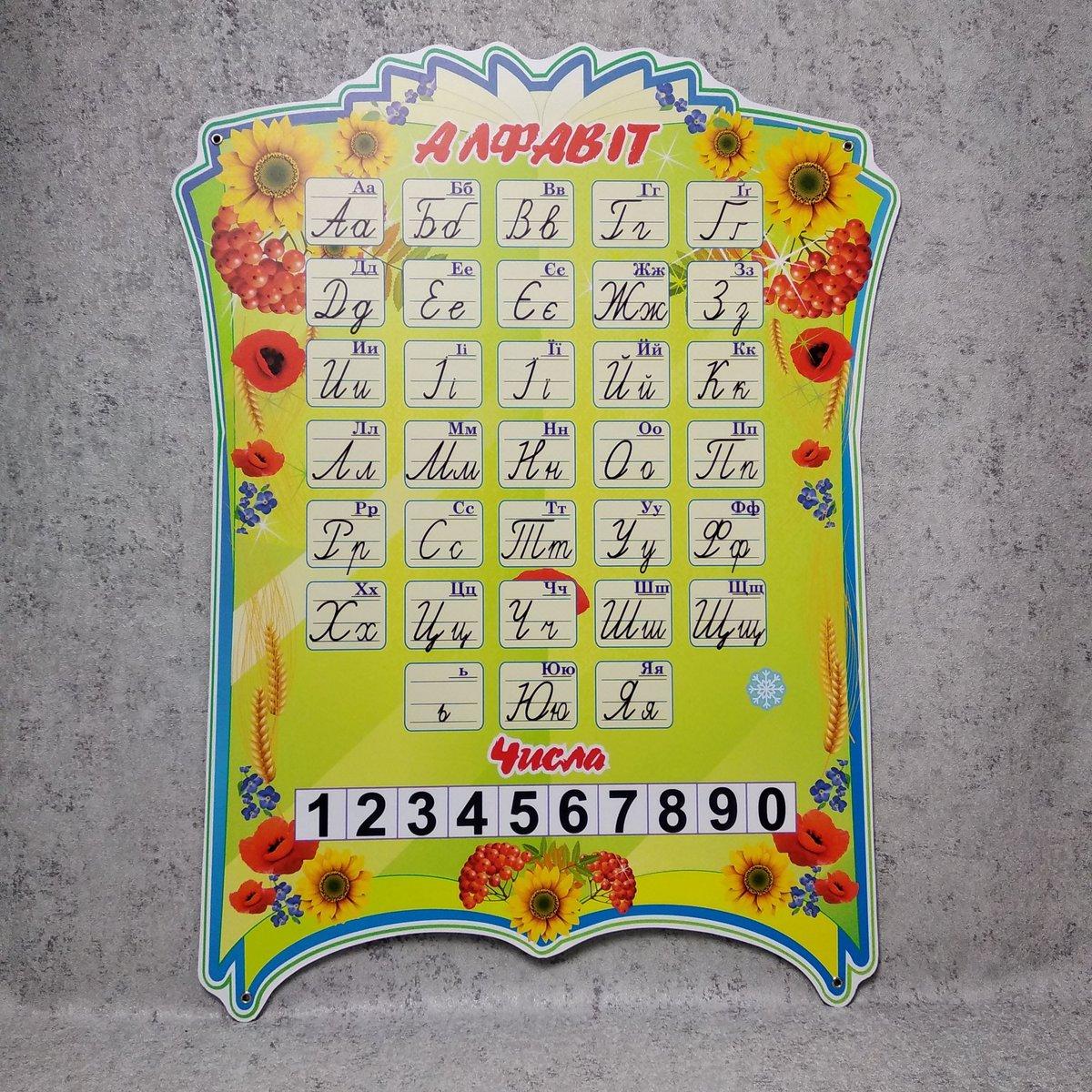 Алфавіт, пластиковий стенд