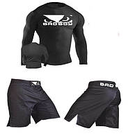 Комплект Bad Boy Black для кроссфита/єдиноборств (Рашгард + шорти мма)