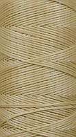 Нитка вощена, т 0.8 мм кв. світло-бежевий (S003), плоский шнур 100 метрів