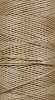 Нитка вощена, 0.8 мм кв. бежевий (S006), плоский шнур 100 метрів