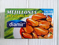 Мариновані мідії калібр 14-18 Diamir Mejillones an escabeche 115г (Іспанія)