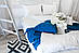 Чохол для подушки в'язаний Ohaina коси 40x40 Indigo, фото 7