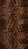 Нитка вощена, тому що 0.8 мм кв. коричневий (S012), плоский шнур 100 метрів
