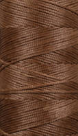 Нитка вощена, т 0.8 мм колір коричневий (S015), плоский шнур 100 метрів