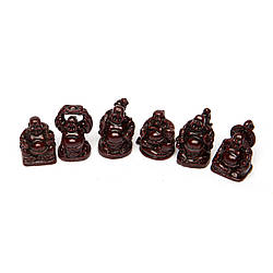 Фігурки Будди маленький набір 6 статуеток Фен Шуй