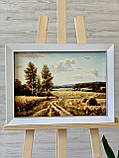 Картина - пейзаж з бурштину "Поле пшениці", фото 2