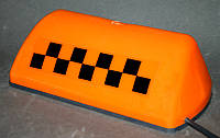 Auto Sports - "Шашка" такси, знак такси - фонарь на магнитах для крепления на крышу автомобиля (Orange)