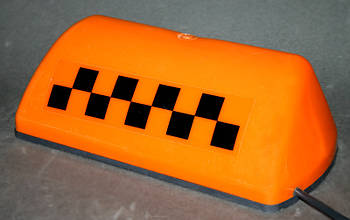 Auto Sports — "Шашка" таксі, знак таксі — ліхтар на магнітах для кріплення на дах автомобіля (Orange)