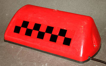Auto Sports — "Шашка" таксі, знак таксі — ліхтар на магнітах для кріплення на дах автомобіля (Red)