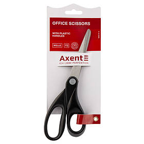 Ножиці 20 см Axent Welle пластикові ручки чорні 6202-01-А