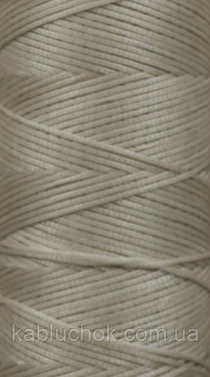 Нитка вощена, т1 мм кв. світло-сірий (S022), плоский шнур 100 метрів, фото 1