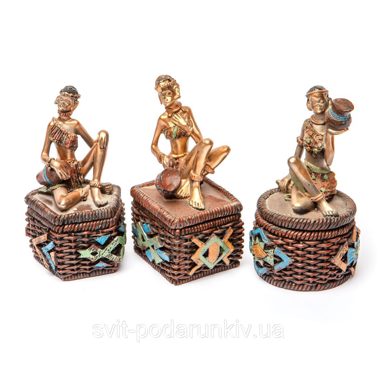 Статуетка африканська скринька 7626 A, фото 1