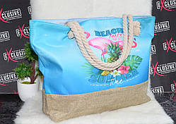 Пляжна блакитна сумка Вечірка на пляжі