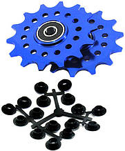 Ролики X17 алюмінієві з пром. підшипниками комплект 14T синій