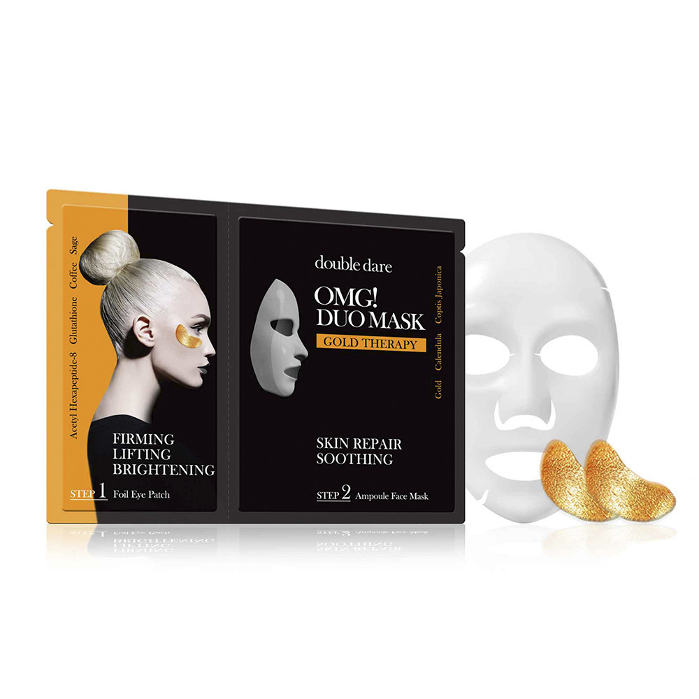 Двокомпонентний комплекс із маски та патчів "Відновлення" Double Dare OMG! Duo Mask Gold Treatment