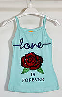 Майка для дівчинки Narmini 605 116 см Бірюзова