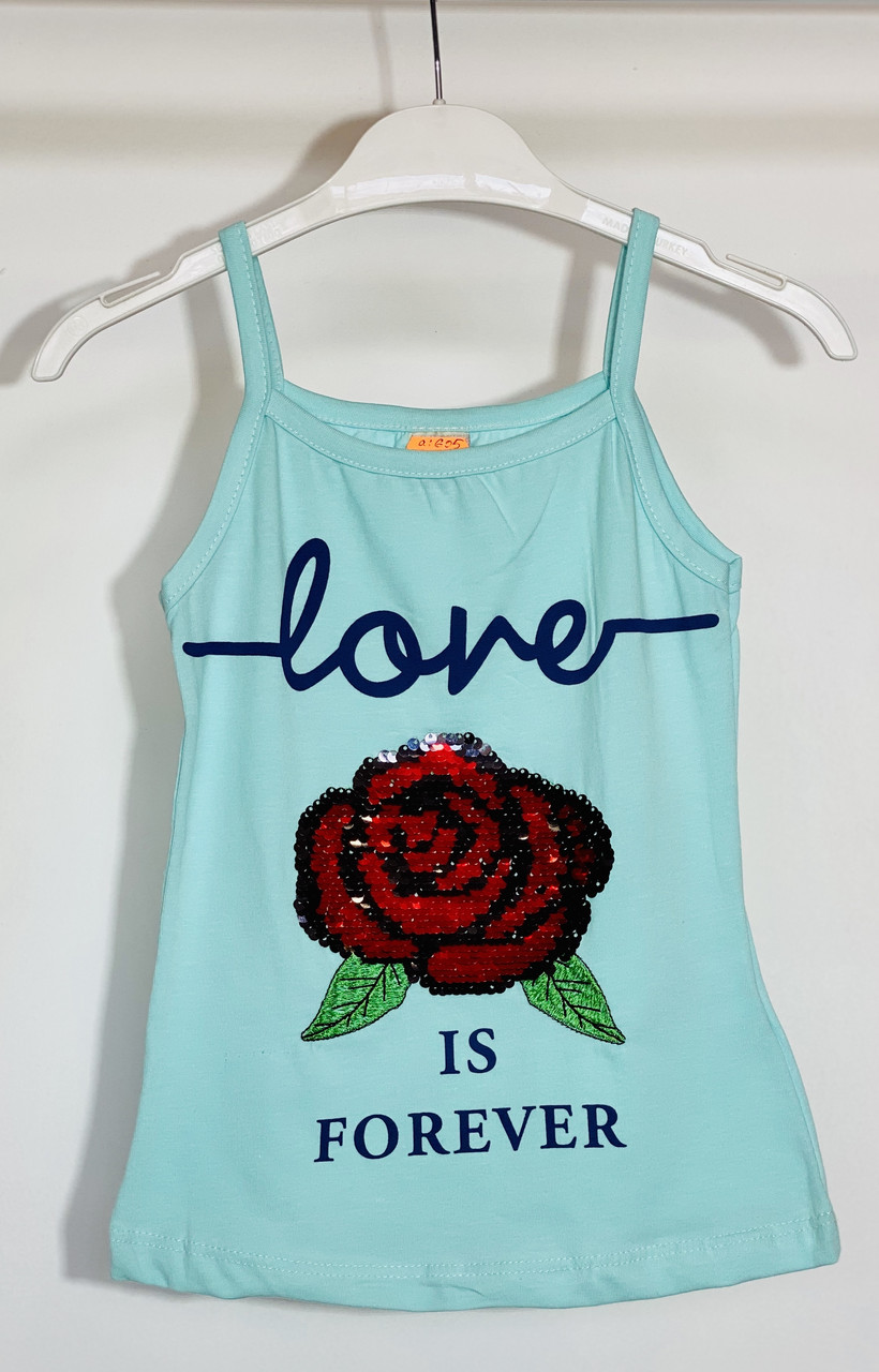 Майка для дівчинки Narmini 605 128 см Бірюзова