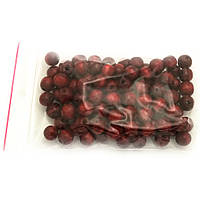Бусинка дерев'яна 10мм (дерев'яні намистини бордового кольору з коричневим відтінком 100шт в уп)