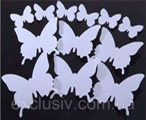Ексклюзивні 3D- метелики для декору білі