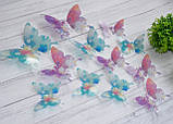 Метелики для декору фіолетові з блакитним., фото 2