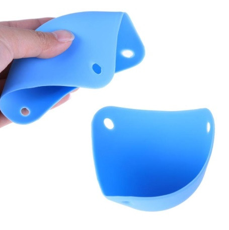 Формочка для приготовления пашот голубая - размер 9*6,5см, силикон - фото 3 - id-p1212083530
