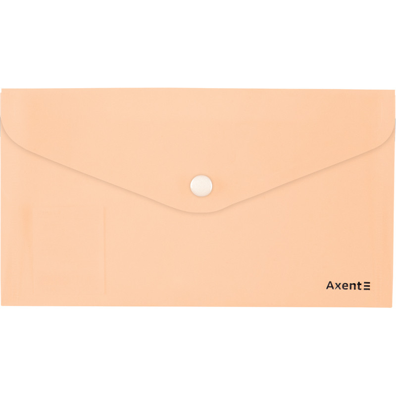 Папка-конверт DL на кнопці Axent Pastelini 1414-42-A, персикова