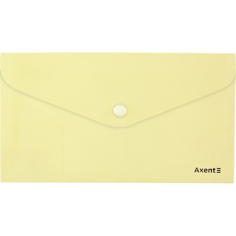 Папка-конверт DL на кнопці Axent Pastelini 1414-42-A, персикова жовтий